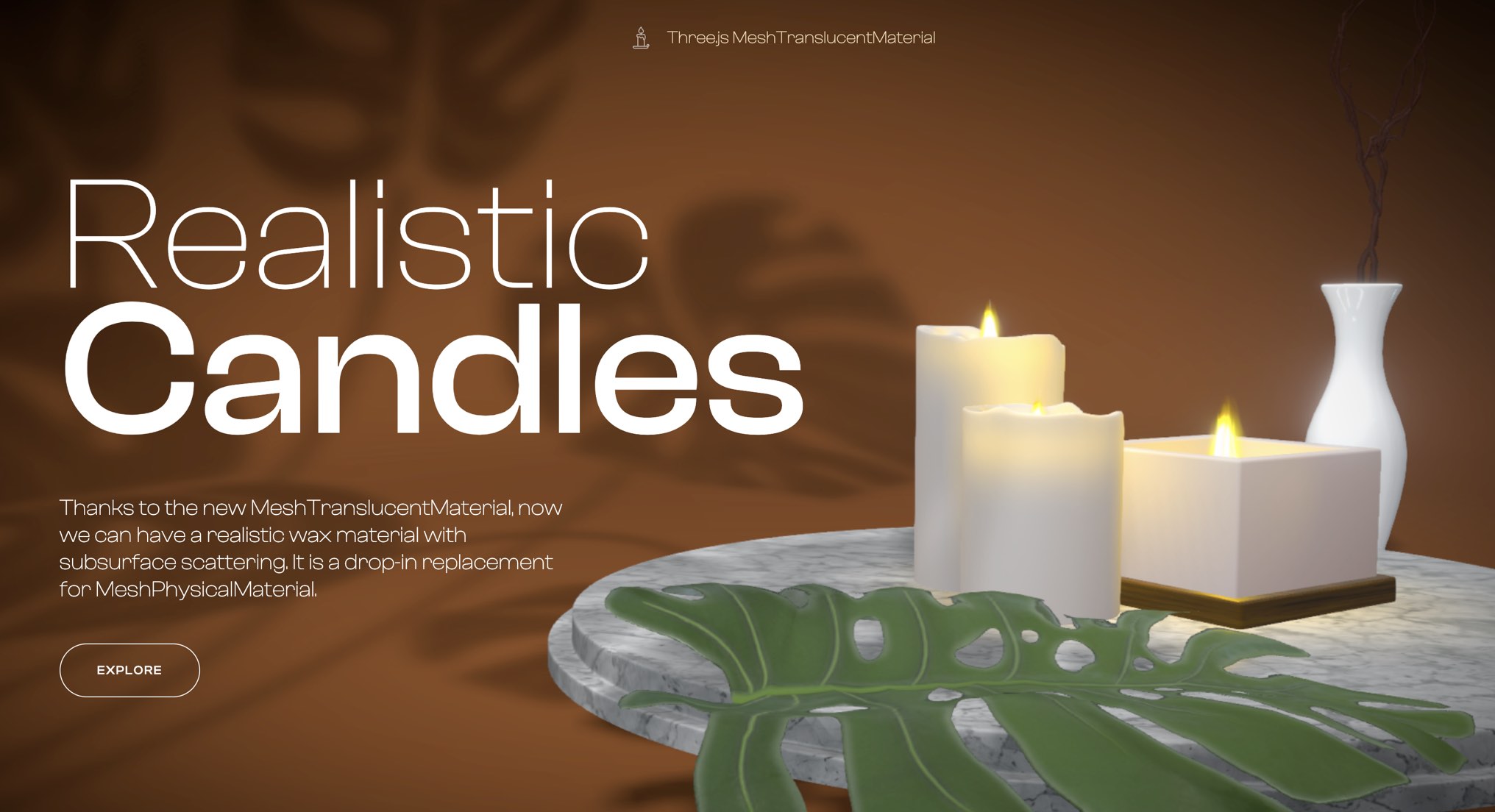 Three.js MeshTranslucentMaterial